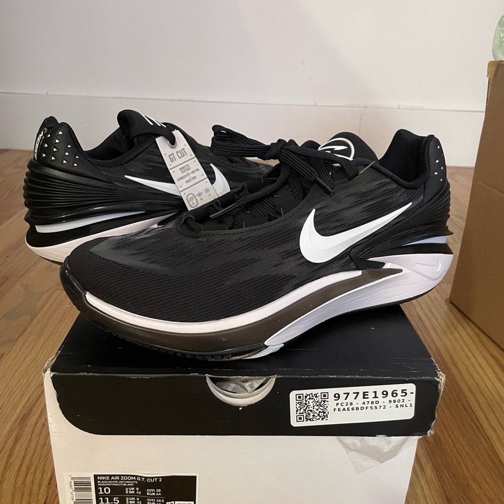 Nike Air Zoom G.T. Cut 2 Black and White Sneakers